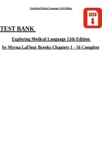 Test Bank for Exploring Medical Language&colon; A Student-Directed Approach&comma; 12th Edition by Danielle LaFleur Brooks&comma; Dale M&period; Levinsky&comma; and Myrna LaFleur Brooks &vert; ISBN 9780443264559 &vert; All 16 Chapters Covered