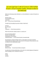 Law and Legal Exam 2 with all Correct & 100&percnt; Verified Answers &vert;Actual Complete Update &vert;Already Graded A&plus; &lpar;Just Released&rpar;