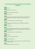Ce 225 Exam 1 Updated Questions And Correct&NewLine;Answers