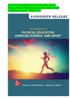 Test Bank for Foundations of Physical Education&comma; Exercise Science&comma; and Sport&comma; 21st Edition &lpar;2026 Release&rpar; by Deborah A&period; Wuest and Jennifer L&period; Walton-Fisette &vert; ISBN 9781265178659 &vert; All 15 Chapters Covered