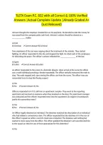 TLETA Exam P&period;C&period; 832 with all Correct & 100&percnt; Verified Answers &vert;Actual Complete Update &vert;Already Graded A&plus; &lpar;Just Released&rpar;