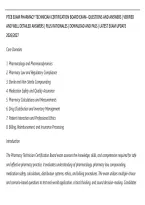 Ptcb Exam Pharmacy Technician Certification Board Exam&ndash; Questions And Answers &vert; Verified&NewLine;And Well Detailed Answers &vert; Plus Rationales &vert; Download And Pass &vert; Latest Exam Update&NewLine;2026&sol;2027