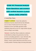 CCIM 101 Financial Analysis &NewLine;Exam Questions and answers &NewLine;with verified Answers &lpar;Latest &NewLine;Update 2026&rpar; UPDATE&excl;&excl; 