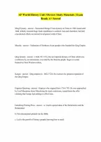 AMSCO AP World History Unit 3 Review Already Passed Complete Questions and Verified Answers