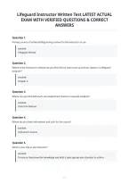 Lifeguard Instructor Written Test Latest Actual&NewLine;Exam With Verified Questions & Correct&NewLine;Answers