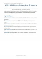 WGU D338 Azure Networking & Security&colon; 110 Practice Questions &lpar;PDF&rpar; &vert; 2026&ndash;2027 &vert; Western Governors University