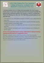 Atls 10Th Edition Post Test American College Of Surgeons Academic Year 2026&sol;2027 Comprehensive Post Test Questions And Correct Answers With Rationales&vert; Instant Download
