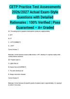 CETP Practice Test Assessments 2026&sol;2027 Actual Exam-Style Questions with Detailed Rationales &vert; 100&percnt; Verified &vert; Pass Guaranteed &ndash; A&plus; Graded