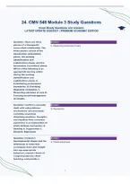CMN 548 Module 3 Study Questions&NewLine;Exam-Ready Questions and Answers&NewLine;LATEST UPDATE 2026&sol;2027 &vert; PREMIUM ACADEMIC EDITION