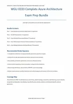 WGU E033 Azure Architecture Exam Prep Bundle&colon; Study Guides & Practice Exams &lpar;PDF&rpar; &vert; 2026&ndash;2027 &vert; Western Governors University