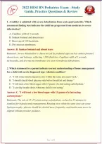 HESI RN Pediatrics Exam &vert; Study Guide &vert; Practice Questions &vert; Review &vert; University of Pennsylvania &vert; 97 Questions &vert; 2022 Questions&lowbar; 2026&sol;2027 Updated&NewLine;