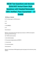 HECM Test Questions and Answers 2026&sol;2027 Actual Exam-Style Questions with Detailed Rationales &vert; 100&percnt; Verified &vert; Pass Guaranteed &ndash; A&plus; Graded