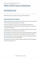 WGU E033 Azure Solutions Architecture Study Guide&colon; 110 Practice Questions &lpar;PDF&rpar; &vert; 2026&ndash;2027 &vert; Western Governors University