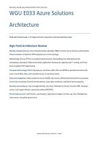 WGU E033 Azure Solutions Architecture Study Guide&colon; 110 Practice Questions &lpar;PDF&rpar; &vert; 2026&ndash;2027 &vert; Western Governors University