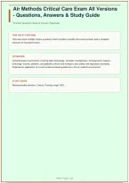 Air Methods Critical Care Exam All Versions &vert; Questions&comma; Answers & Study Guide &vert; 149 Questions &vert; 2026&sol;2027&NewLine;
