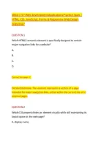 WGU C777 Web Development Applications Practice Exam &vert; &NewLine;HTML&comma; CSS&comma; JavaScript&comma; Forms & Responsive Web Design &NewLine;2026&sol;2027 