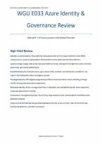 WGU E033 Azure Identity & Governance Review&colon; 110 Practice Questions &lpar;PDF&rpar; &vert; 2026&ndash;2027 &vert; Western Governors University