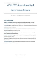 WGU E033 Azure Identity & Governance Review&colon; 110 Practice Questions &lpar;PDF&rpar; &vert; 2026&ndash;2027 &vert; Western Governors University