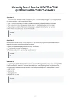 Maternity Exam 1 Practice Updated Actual&NewLine;Questions With Correct Answers