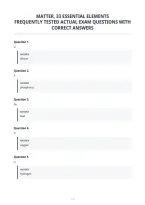 Matter&comma; 33 Essential Elements&NewLine;Frequently Tested Actual Exam Questions With&NewLine;Correct Answers
