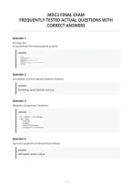 Mdc3 Final Exam&NewLine;Frequently Tested Actual Questions With&NewLine;Correct Answers