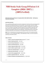 NIH Stroke Scale Group D Patient 1-6&NewLine;Complete &lpar;2026 &sol; 2027&rpar; &vert;&NewLine;&lpar;100&percnt;Verified&rpar;&NewLine;