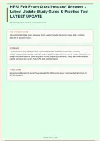 HESI Exit Exam Questions and Answers &vert; Latest Update &vert; Study Guide & Practice Test &vert; University of Pennsylvania &vert; 146 Questions &vert; 2026&sol;2027&NewLine;