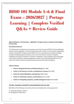BIOD 101 Module 1&ndash;6 & Final&NewLine;Exam &ndash; 2026&sol;2027 &vert; Portage&NewLine;Learning &vert; Complete Verified&NewLine;Q&As &plus; Review Guide