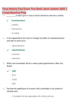 Texas Notary Public Exam 2026 &vert; Final Exam Test Bank and Study Guide