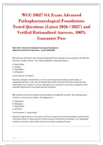 WGU D027 OA Exam PACKAGE TO HELP YOU ACE D027 EXAM