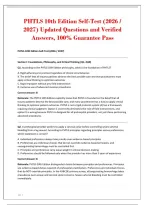 PHTLS 10th Edition Self-Test &lpar;2026 &sol;&NewLine;2027&rpar; Updated Questions and Verified&NewLine;Answers&comma; 100&percnt; Guarantee Pass&NewLine;