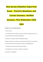 New Jersey Asbestos Supervisor Exam 2026 &vert; 80 Practice Questions With Correct Answers And Detailed Rationales