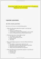 Test Bank&colon; 20230605210112 647e4d1842278 Gynecologic Health Care with an Introduction to Prenatal and Postpartum &period;&period;&period;