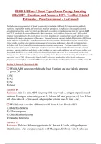 Biod 152 Lab 5 Blood Types Exam Portage Learning Questions And Correct Answers Plus Rationales&vert; Instant Download