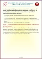 WGU D099 BUS 3130 Sales Management OA Review Pre Assessment &vert; 150 Questions &vert; 2026&sol;2027&NewLine;