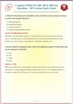 Complete NIMS ICS 100 300 400 Test Questions All Versions Study Guide &vert; FEMA Emergency Management Institute &vert; 150 Questions &vert; 2026&sol;2027&NewLine;