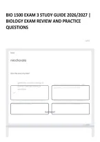 Bio 1500 Exam 3 Study Guide 2026&sol;2027 &vert; Biology Exam Review And Practice Questions