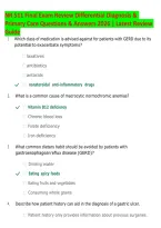 NR 511 Final Exam Review 2026 &vert; Differential Diagnosis and Primary Care Questions & Answers