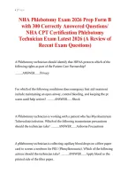 NHA Phlebotomy Exam 2026 Prep Form B &vert; 300 Practice Questions and Answers