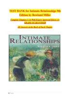 TEST BANK for Intimate Relationships 9th Edition by Rowland Miller  