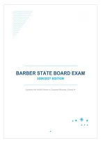 Barber State Board Exam 2026&sol;2027 &vert; Questions with Verified Answers & Complete Rationales &vert; Graded A&plus; &vert; Instant Download