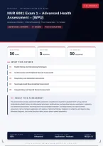  NUR 6001 Advanced Health Assessment Exam 1 WPU 2026&sol;2027 &ndash; Questions and Answers &vert; Complete Verified Answers &vert; Detailed Rationales &ndash; Pass Guaranteed &ndash; A&plus; Graded