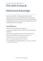PHS 104A Pulleys & Mechanical Advantage&colon; 110 Practice Questions with Worked Solutions &lpar;PDF&rpar; &vert; 2026&ndash;2027