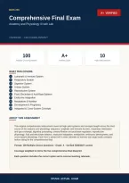 BIOS 255 Anatomy and Physiology III with Lab Comprehensive Final Exam 2026&sol;2027 &ndash; Questions and Answers &vert; 100&percnt; Verified &vert; Detailed Rationales &ndash; Pass Guaranteed &ndash; A&plus; Graded