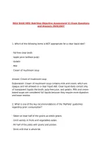WGU D440 HESI Nutrition Objective Assessment V1 Exam Questions and Answers 2026&sol;2027&NewLine;&NewLine; 