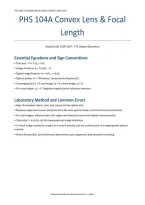 PHS 104A Convex Lens & Focal Length Study Guide&colon; 110 Practice Questions &lpar;PDF&rpar; &vert; 2026&ndash;2027