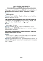 ACCY 201 FINAL EXAM &lpar;BURNEY&rpar; University of Mississippi &lpar;Ole Miss&rpar; - Questions and Answers&NewLine;