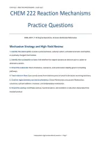 CHEM 222 Reaction Mechanisms&colon; 110 Practice Questions & Rationales &lpar;PDF&rpar; &vert; 2026&ndash;2027 &vert; McGill University