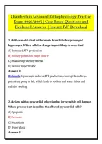 Chamberlain Advanced Pathophysiology Practice &NewLine;Exam 2026&sol;2027&vert; Case-Based Questions and &NewLine;Explained Answers &vert; Instant Pdf Download 