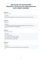Aba 622 Pre Test And Midterm&NewLine;Frequently Tested Actual Exam Questions&NewLine;With Correct Answers